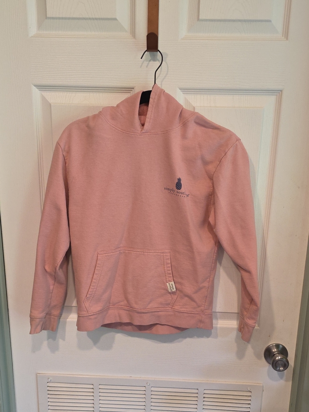 Simply Southern Girls Light Pink Crewneck Sweatshirt with Pineapple Logo